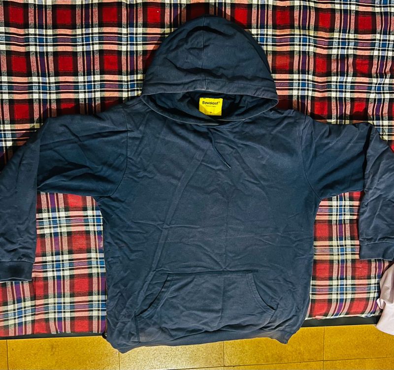 Navy Blue Hoodie , Size: M
