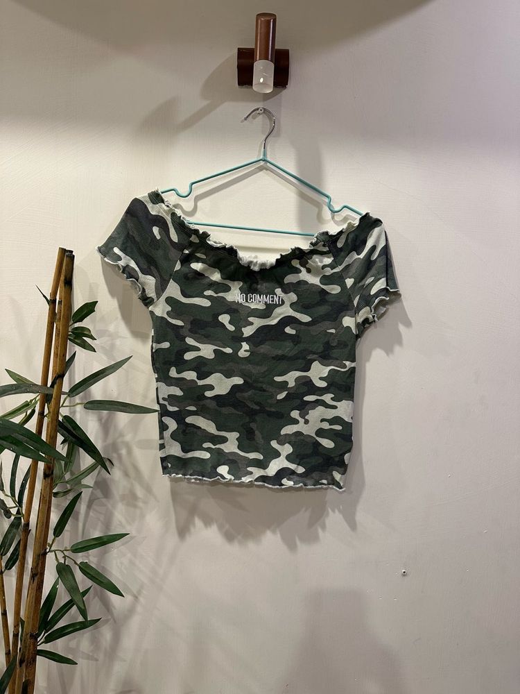 Camo Print Top