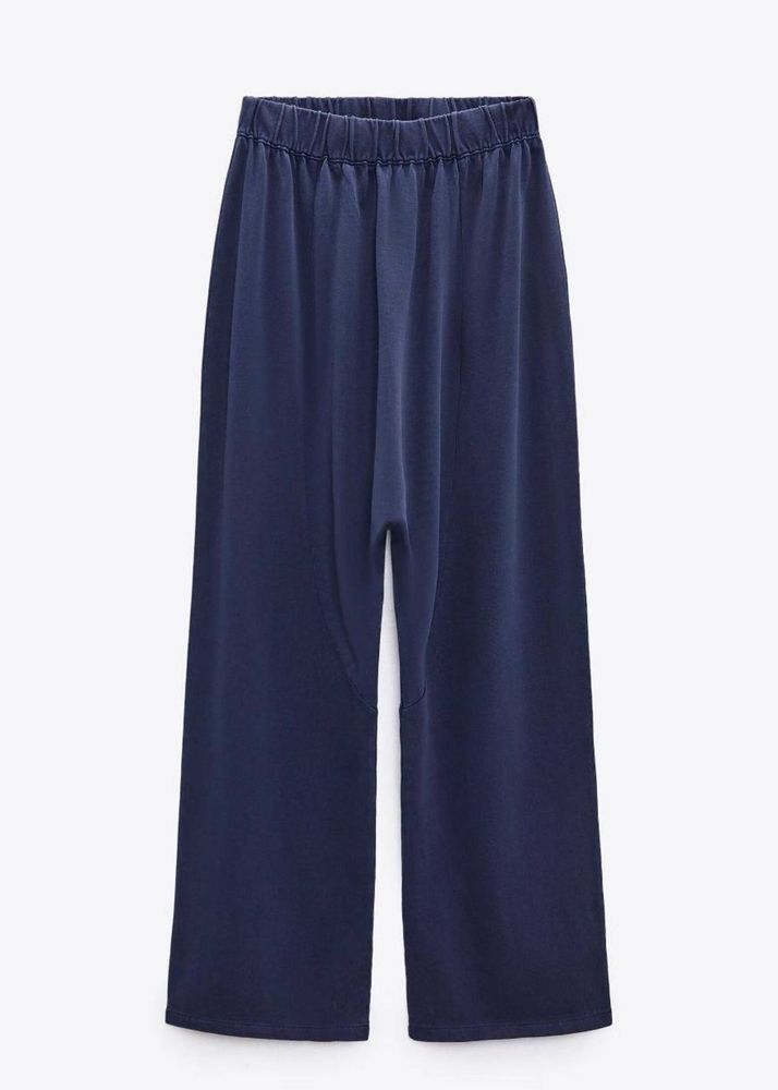 ZARA Women Navy Blue Trousers