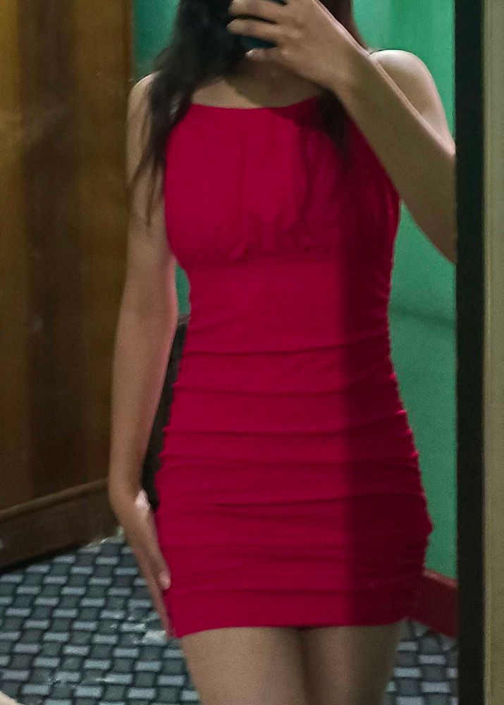 Chic Hot Pink Bodycon Mini Dress