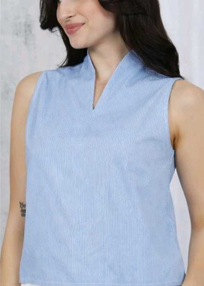Chic Striped Sleeveless Top
