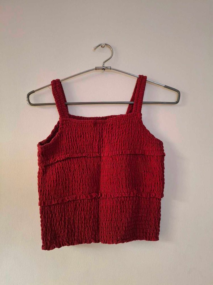 Red Sleeveless Top