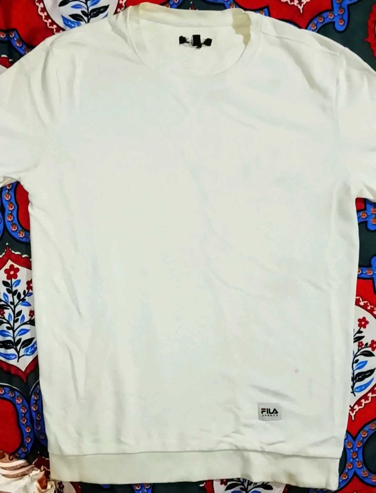 Fila White Crewneck Sweatshirt Size L