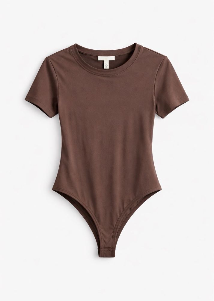 Brown Short Sleeve Bodysuit