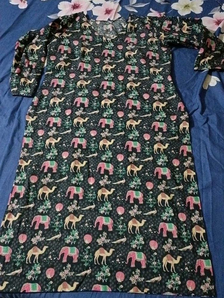 Elephant &amp; Camel Print Dress