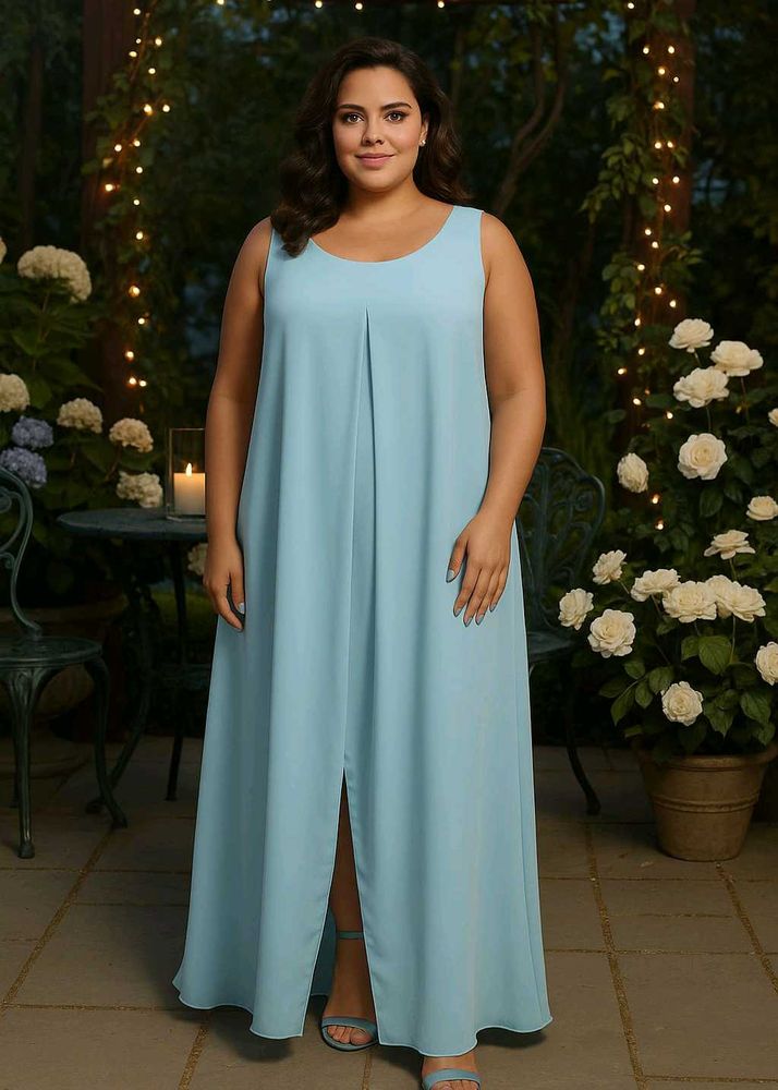 Elegant Blue Maxi Dress