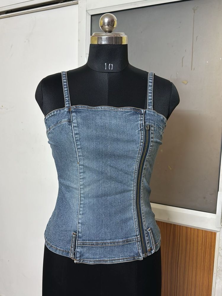 VIGOR JEANS Denim Corset Top