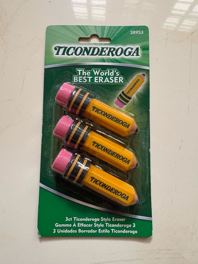 Ticonderoga Erasers - 3 Pack