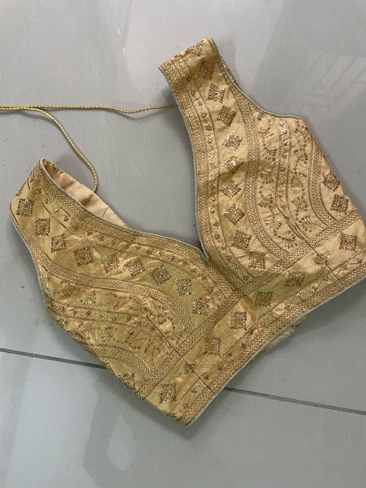 Embroidered Golden Blouse