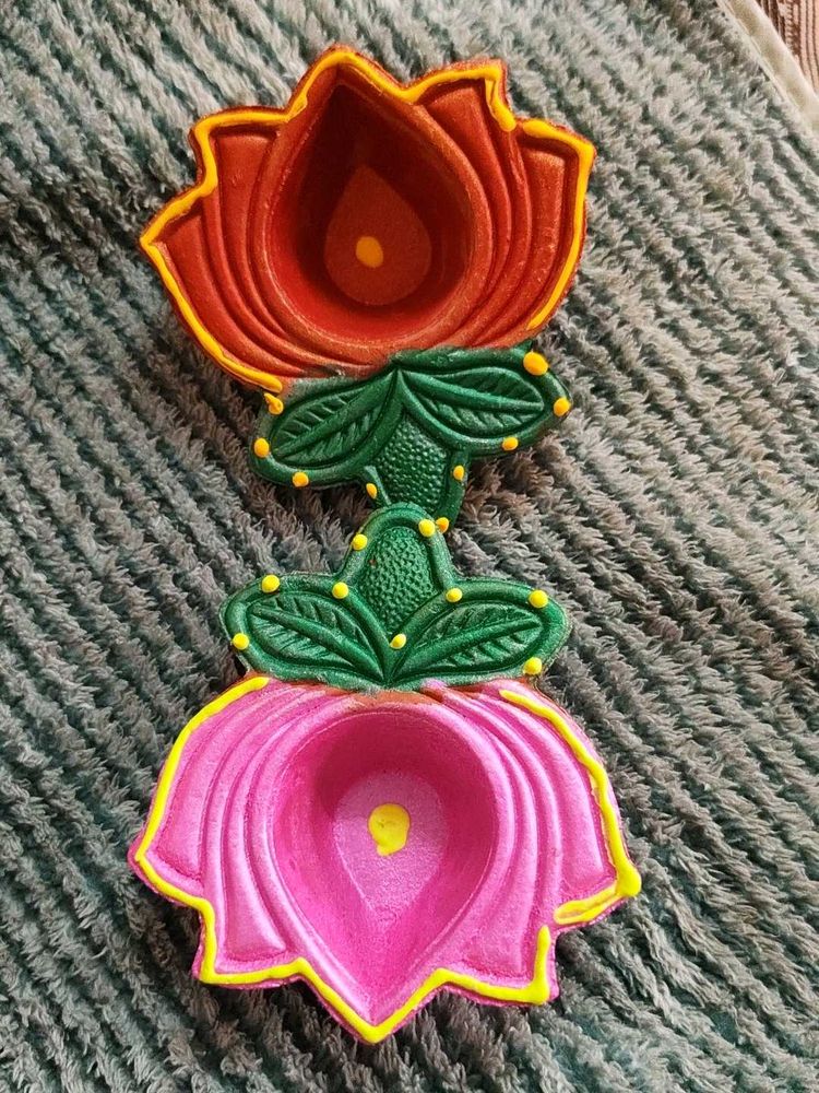Lotus Diya Set