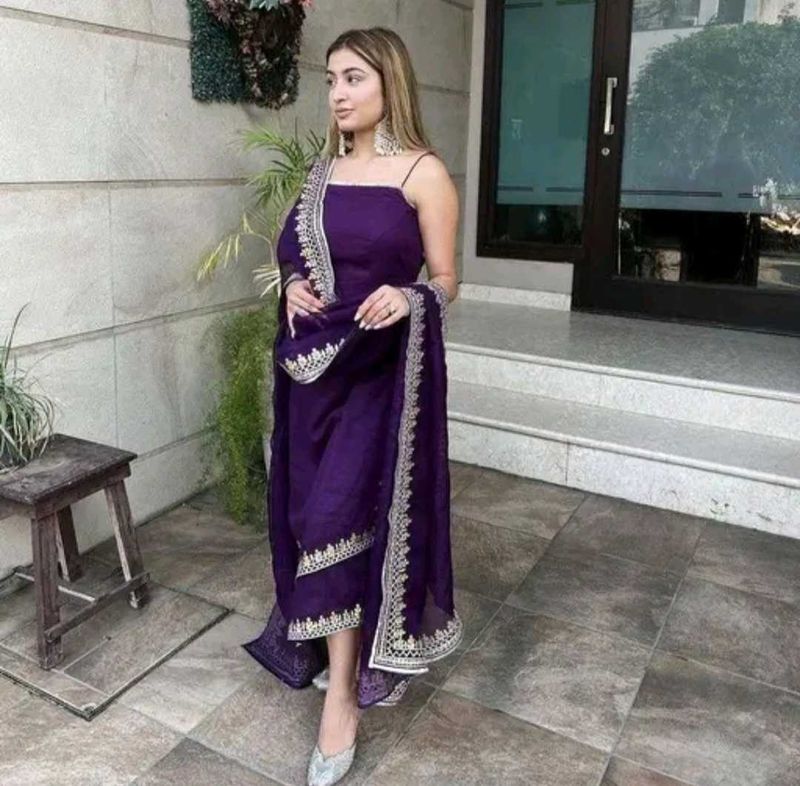 Elegant Purple Kurta Set