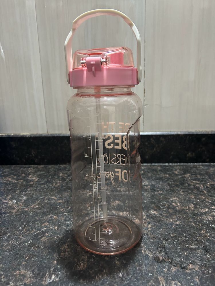 2 Litre Pink Gym Bottle