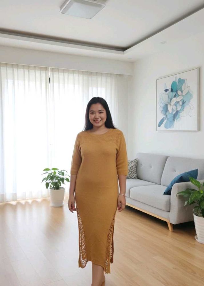 Elegant Knit Midi Dress (34 to 36 bust)