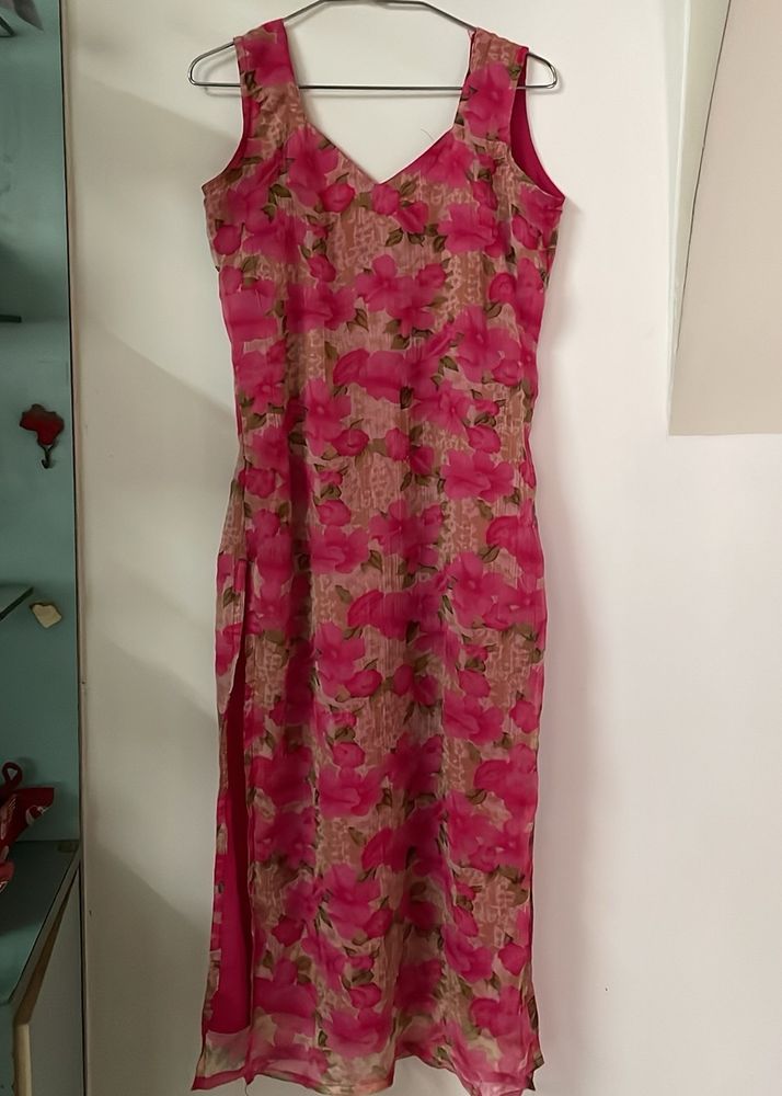 Chiffon Floral Crepe Kurta