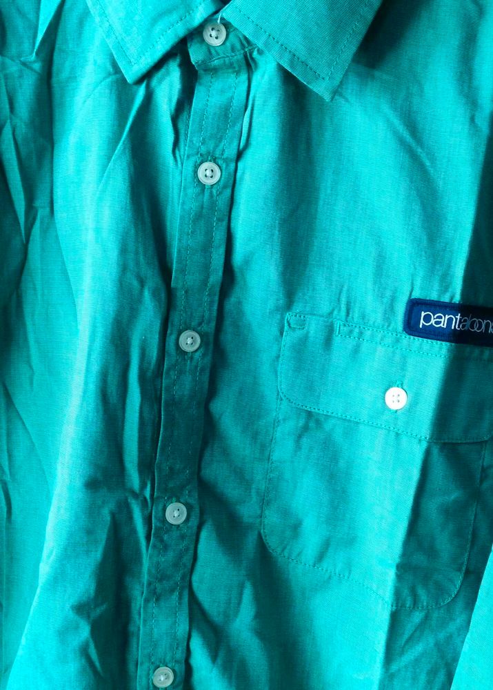 Teal Button-Down Shirt
