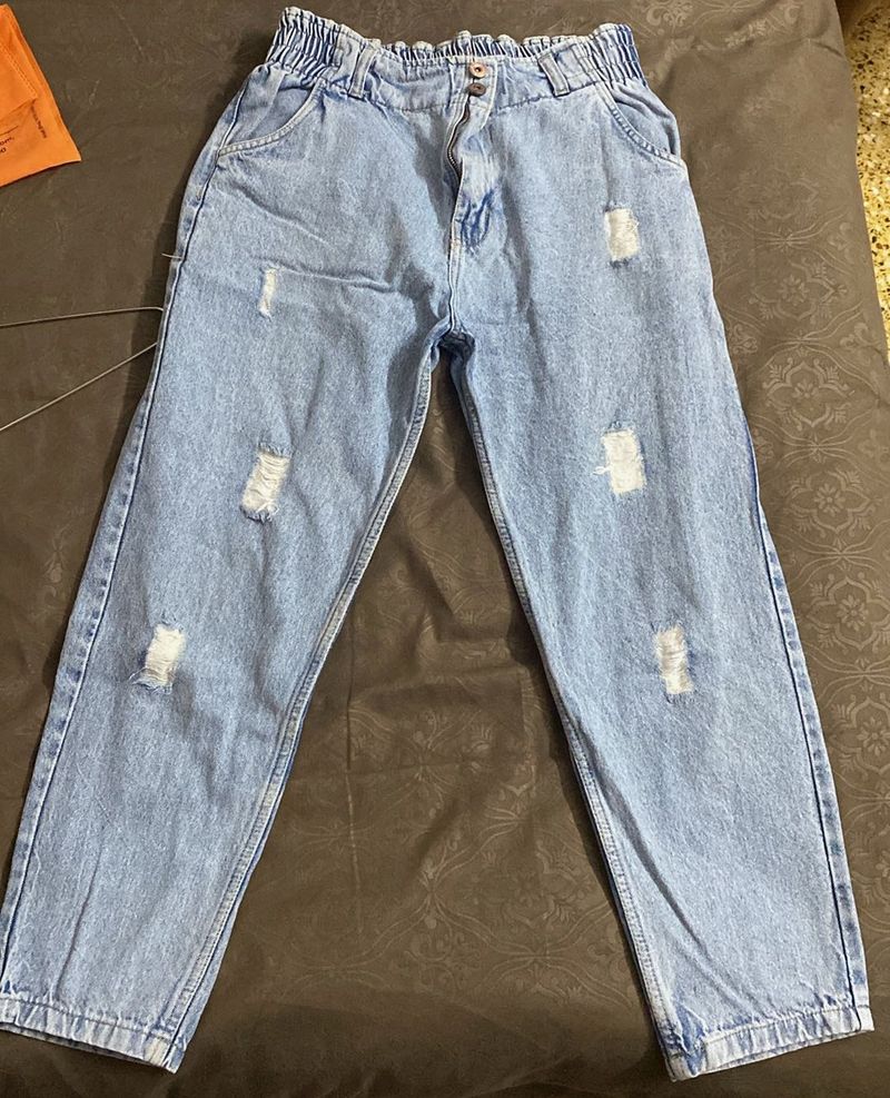 Distressed Denim Jeans