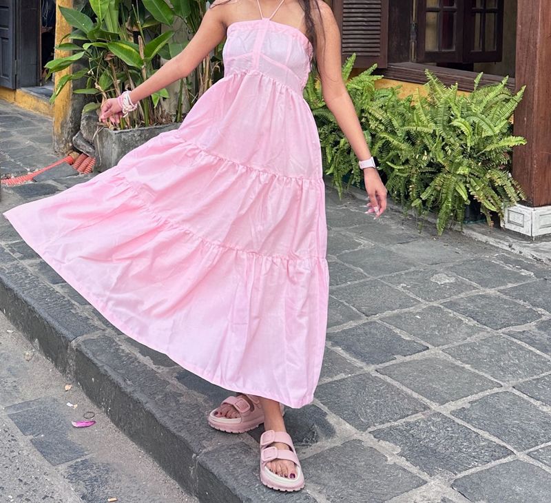 Pink Tiered Sundress