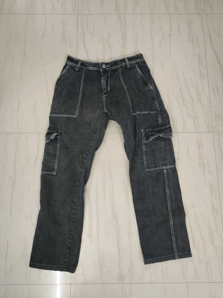 Baggy acid wash cargos