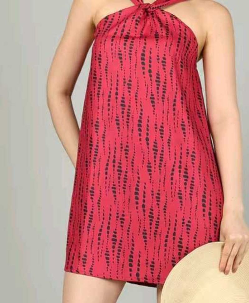 Red Halter Neck Dress