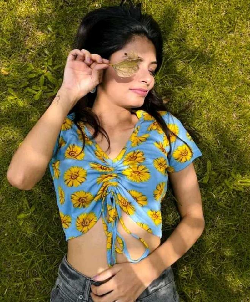Beautiful Sunflower Print Top