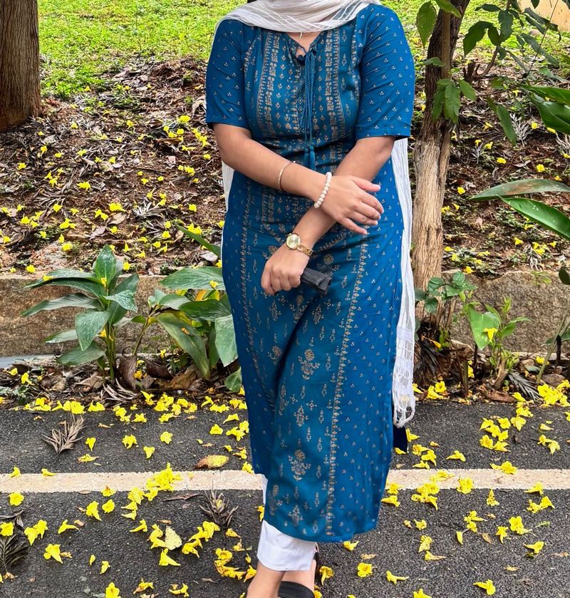 Elegant Blue Printed Kurta