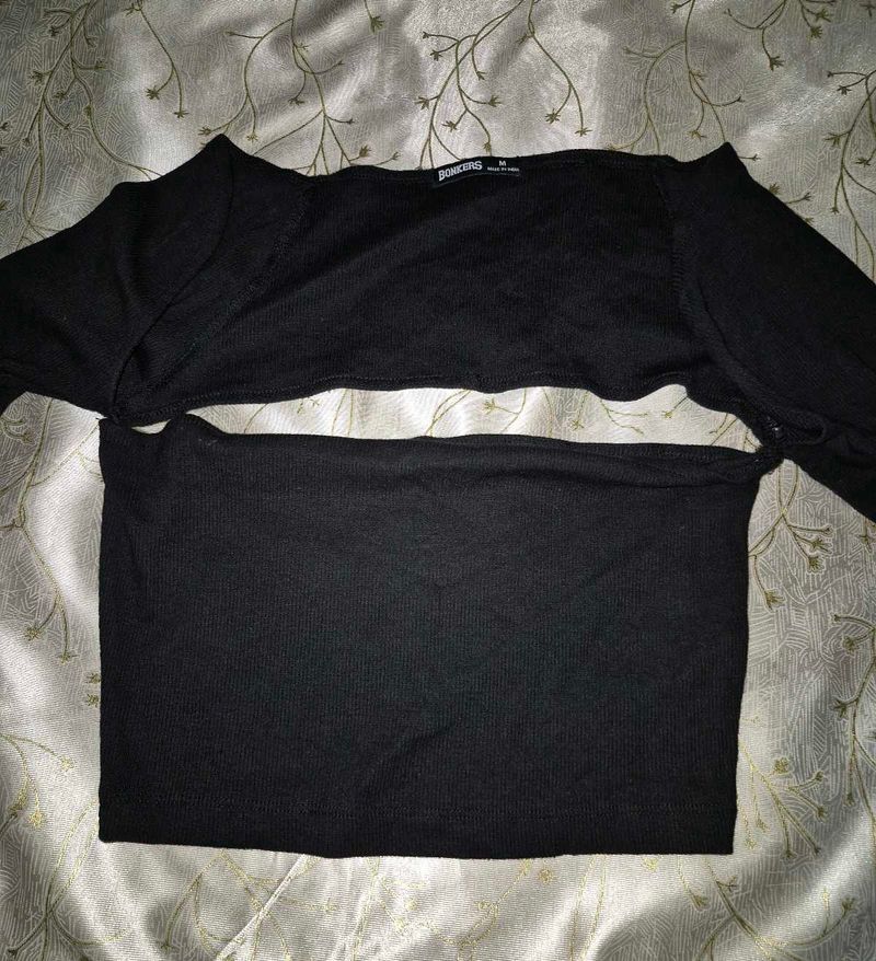 Black tube top and bolero attached