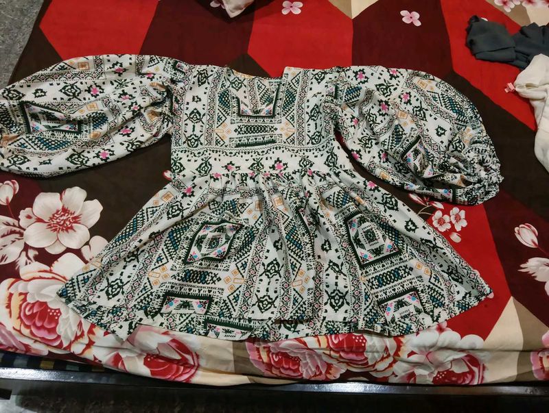 Patterned Mini Dress