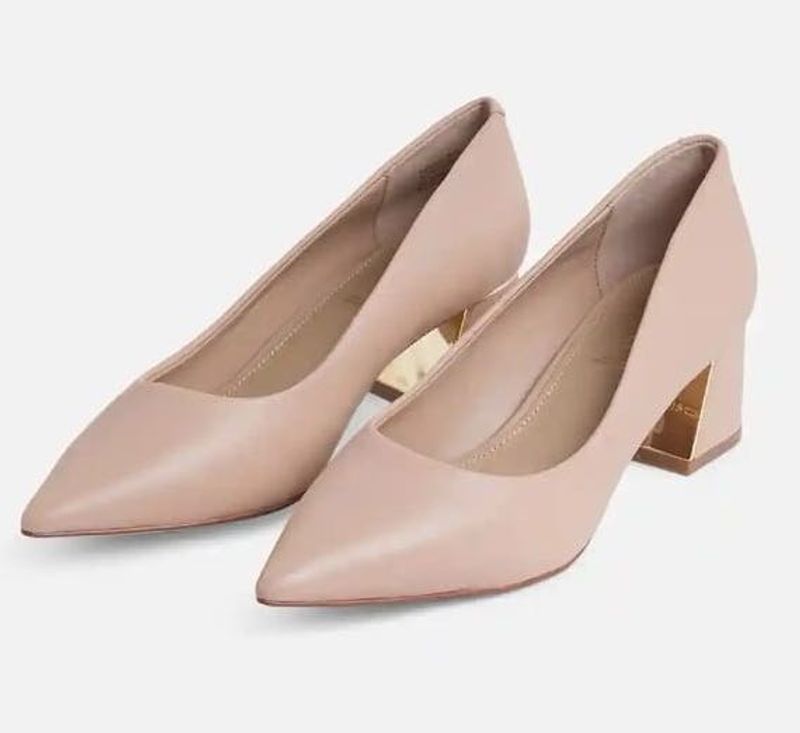 ALDO Pink Nude Block Heel Pumps