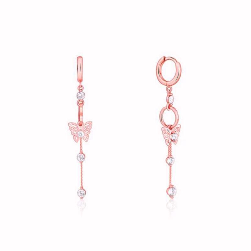 925 Real Silver Butterfly Earrings