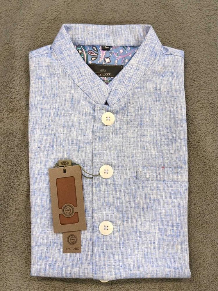 L - Light Blue Nehru Jacket