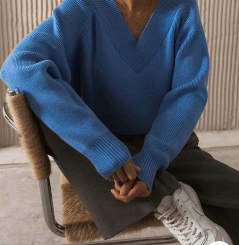 Korean Blue Sweater