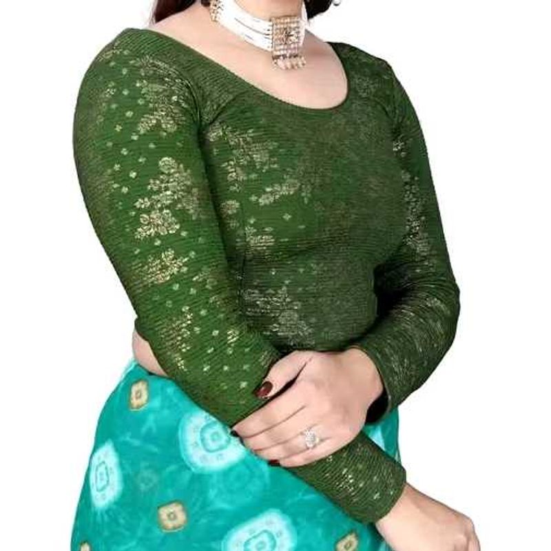 Green Embellished Blouse