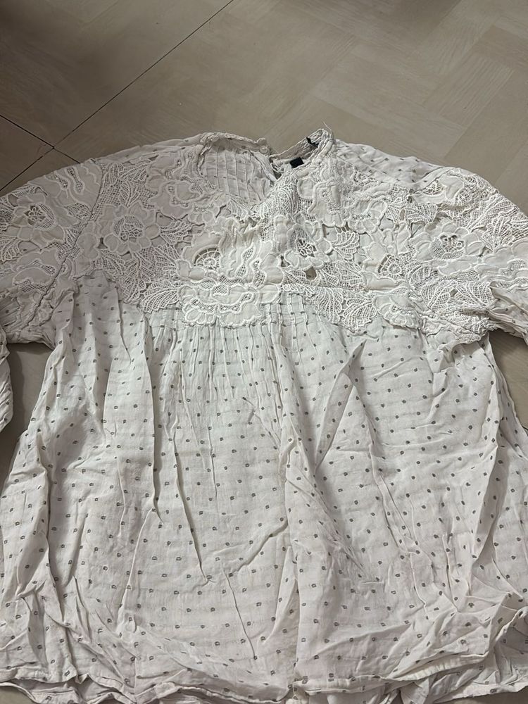 Elegant White Lace Top