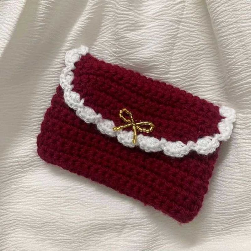 Crochet Wallet with Bow Detail