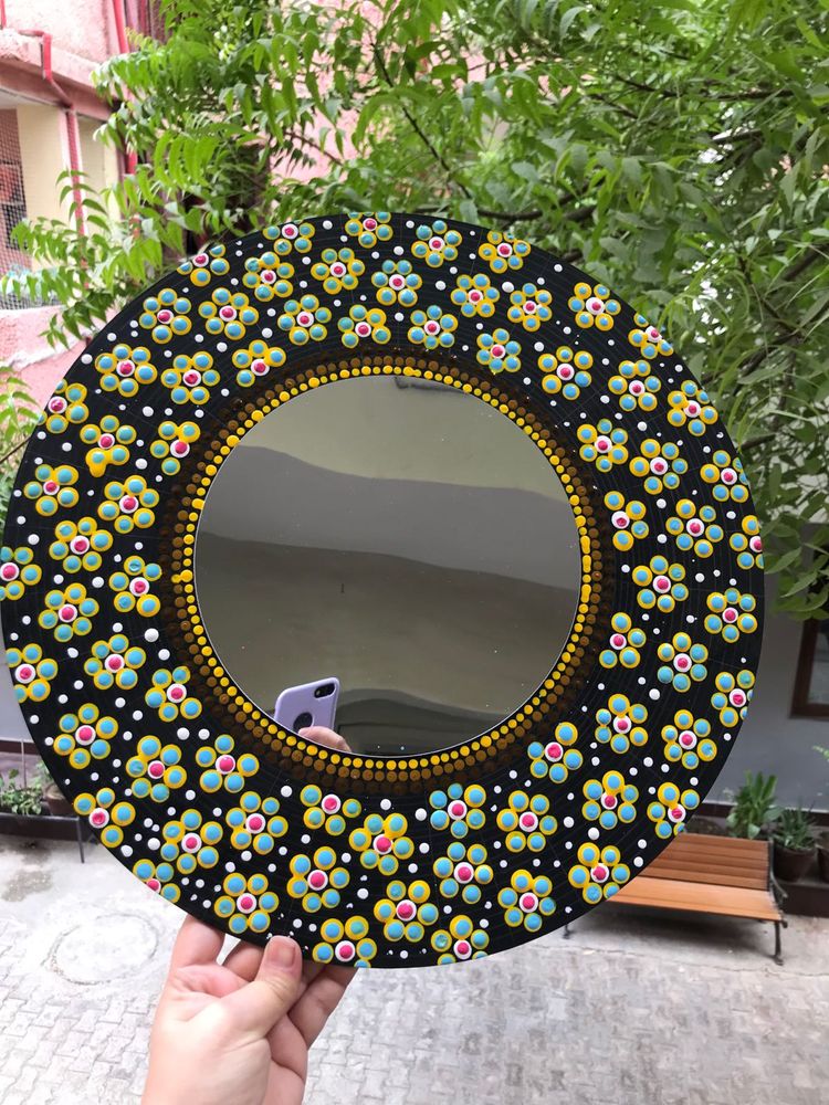 Blue And Yellow Floral Mandala