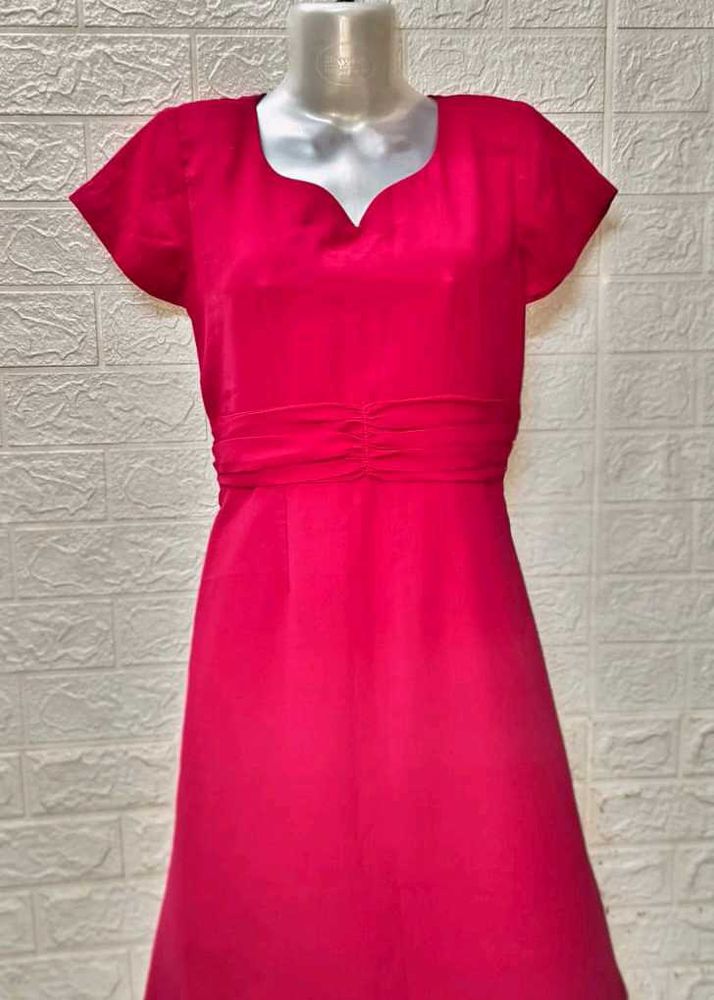 Pink Taylor Stiched Dress