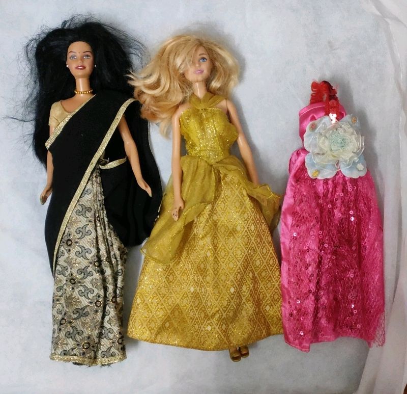 Barbie Dolls With 3 Outfits 😍❤