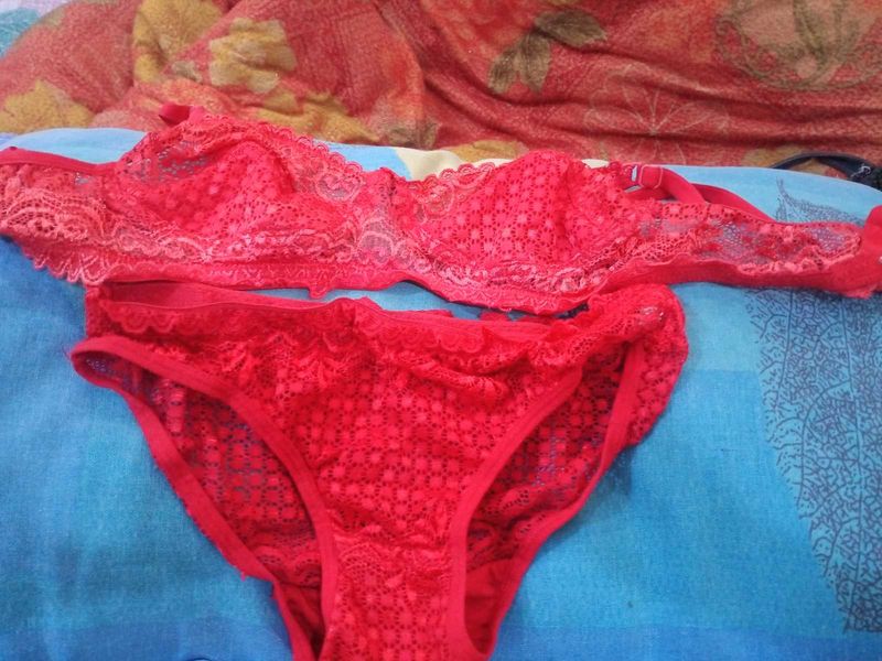 Red Lace Lingerie Set