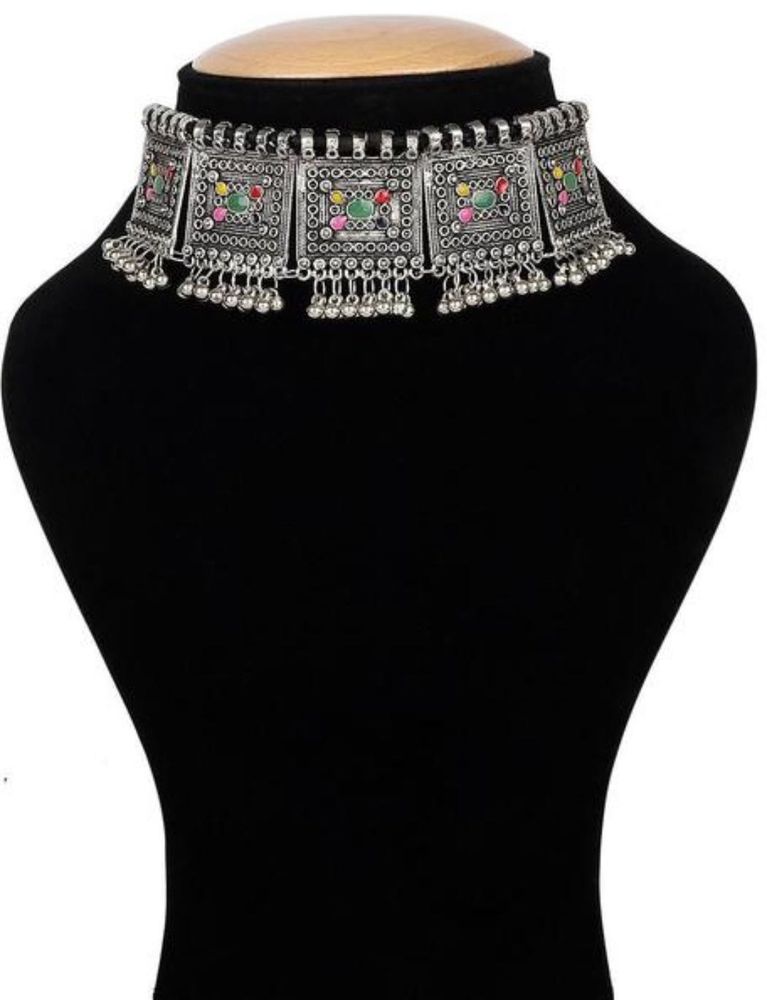 Oxidised Necklace With Earrings