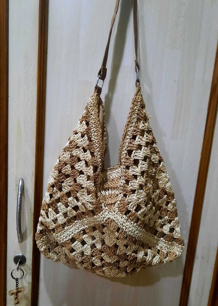 Boho Chic Crochet Hobo Bag