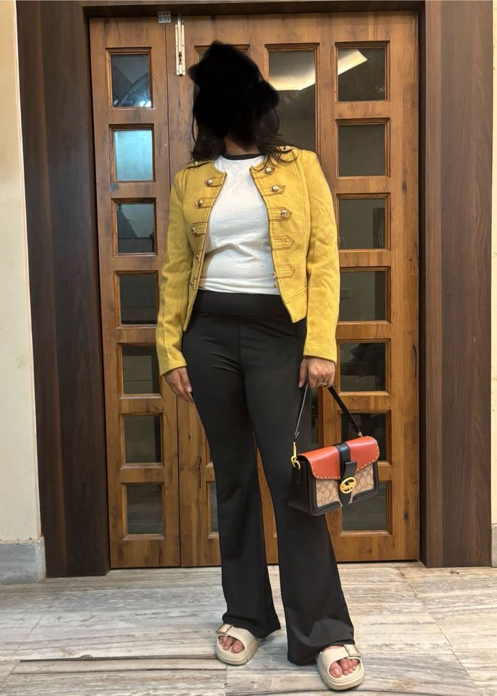 Yellow Military Style Jacket