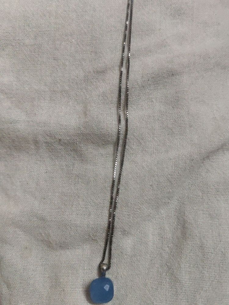 Blue Pendant With Chain Free