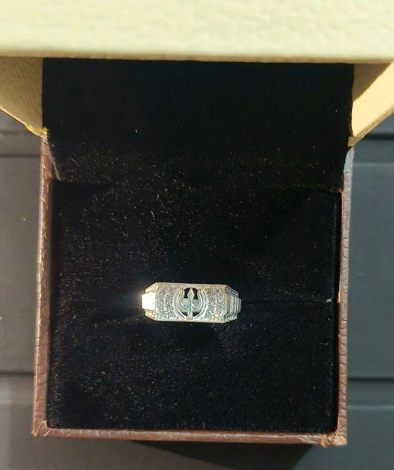 Trishul symbol pure silver Gents 💍