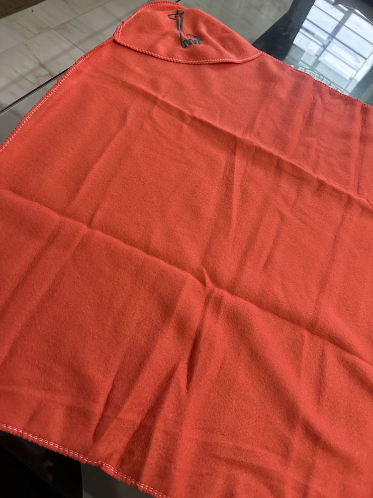 Orange Giraffe Baby Blanket