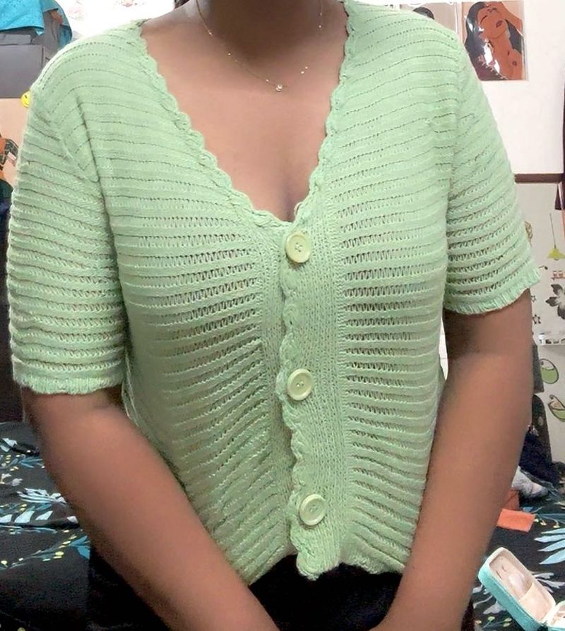 Green Crochet Top