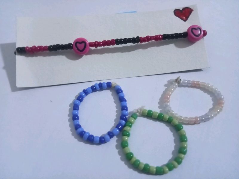 Cute Aesthetic Bracelet &amp; Ring Combo 💗✨