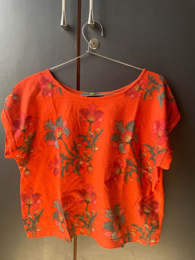 Orange Crop Top