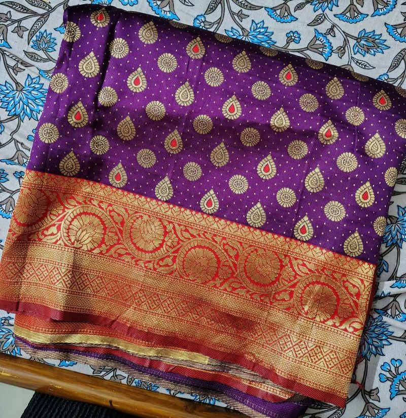 Elegant Purple silk saree