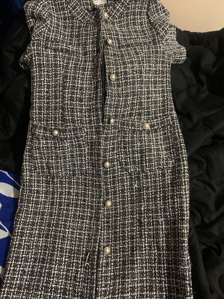 Midi Tweed Sheath Dress