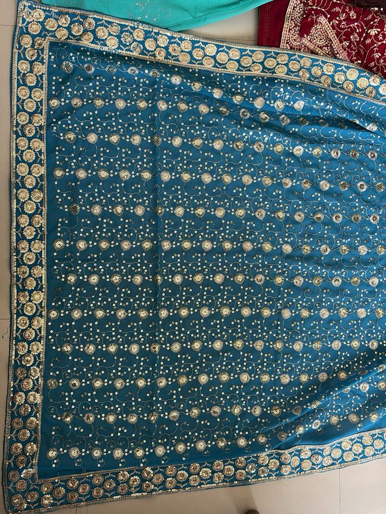 Elegant Teal Saree